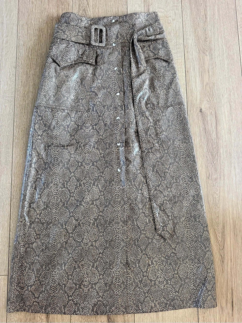 Nanushka Faux Snakeskin Skirt